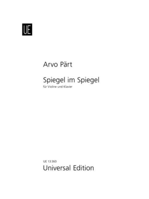 Anderes Coverbild Spiegel im Spiegel für Violine und Klavier (1978)