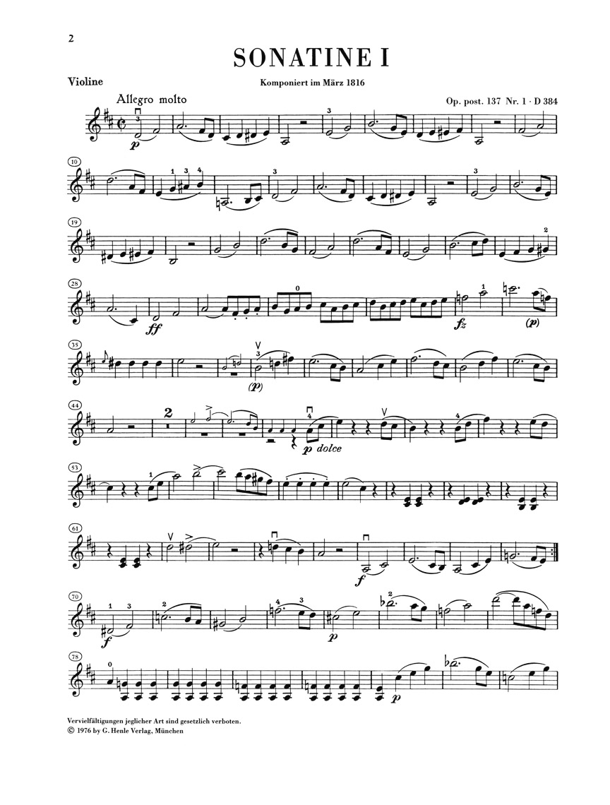 Anderes Coverbild Sonatinen für Klavier und Violine op. post. 137