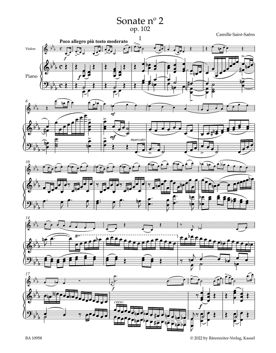 Anderes Coverbild Sonate Nr. 2 für Violine und Klavier in Es-Dur op. 102