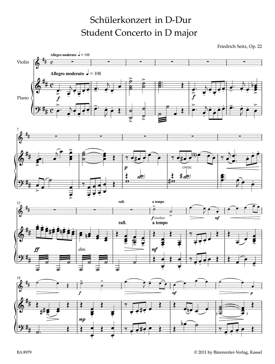 Anderes Coverbild Concerto D-Dur op. 22