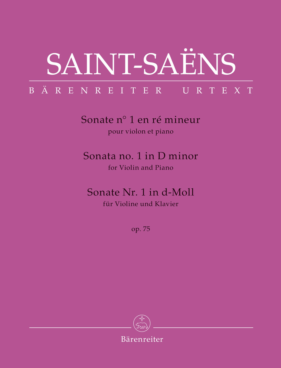 Vorderes Coverbild Sonate Nr. 1 für Violine und Klavier in d-Moll op. 75
