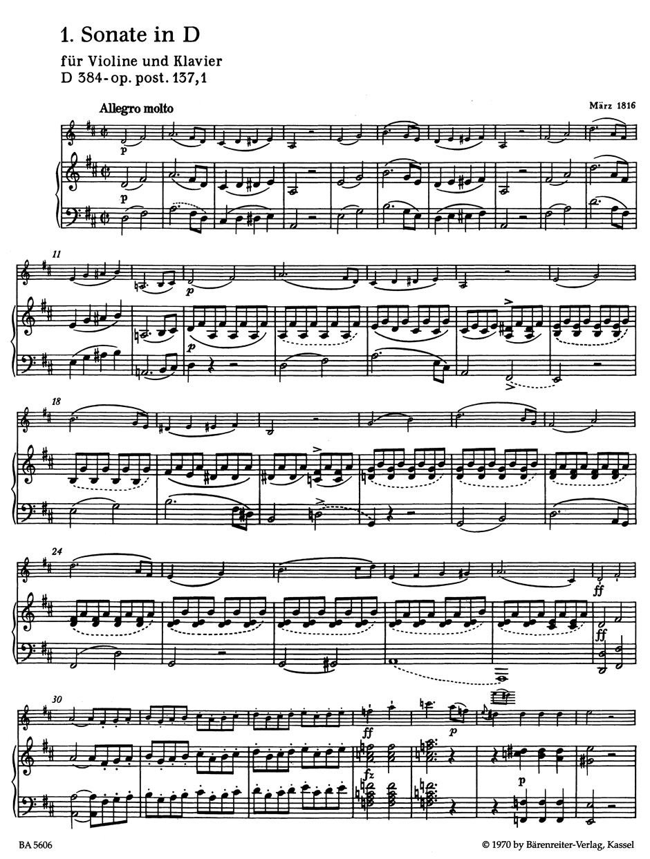 Anderes Coverbild Drei Sonaten für Violine und Klavier op. 137, 1-3
