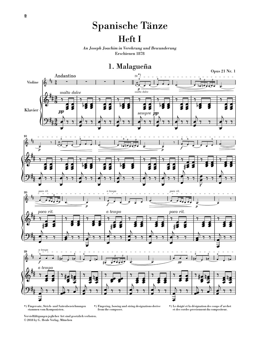 Anderes Coverbild Spanische Tänze für Violine und Klavier