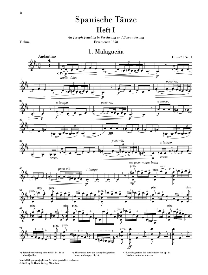 Anderes Coverbild Spanische Tänze für Violine und Klavier