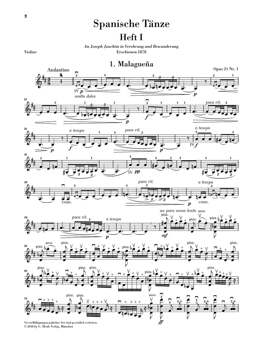 Anderes Coverbild Spanische Tänze für Violine und Klavier