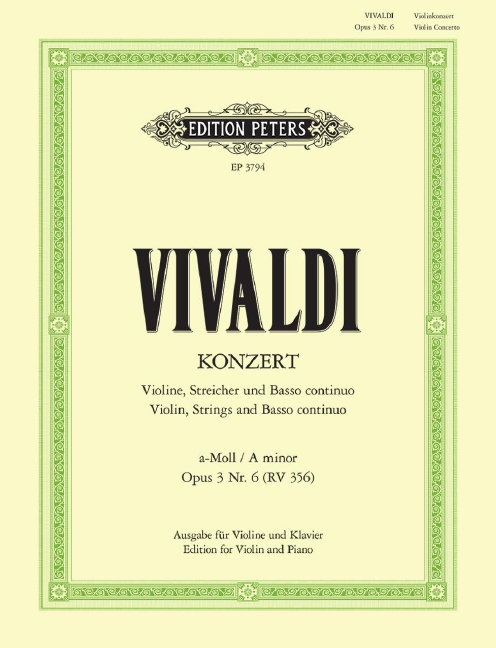 Anderes Coverbild Violinkonzert a-Moll op. 3 Nr. 6 RV 356