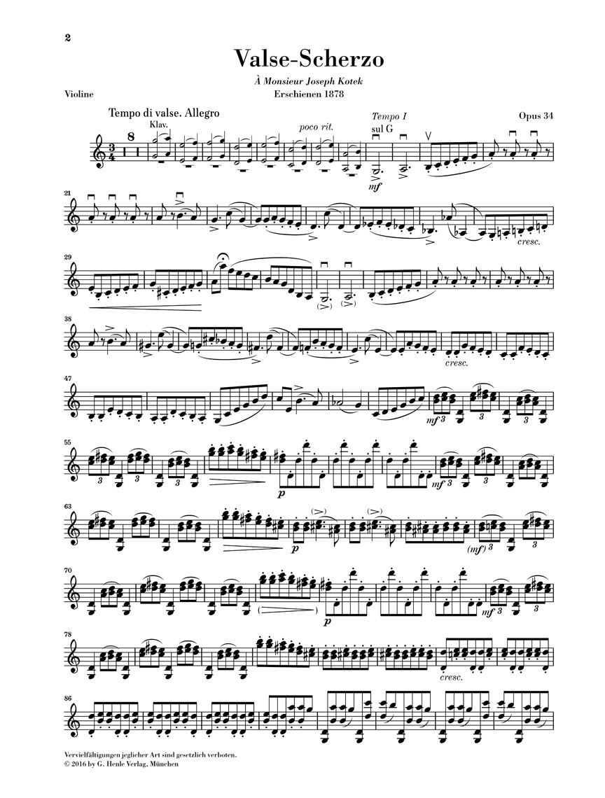 Anderes Coverbild Valse-Scherzo op. 34