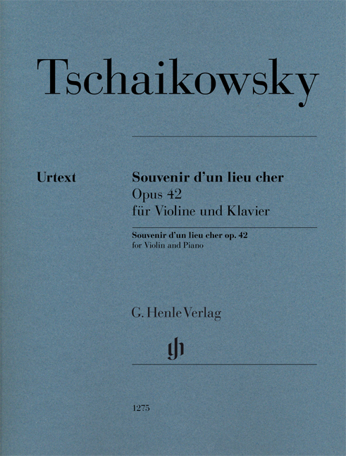 Vorderes Coverbild Souvenir d'un lieu cher op. 42 für Violine und Klavier