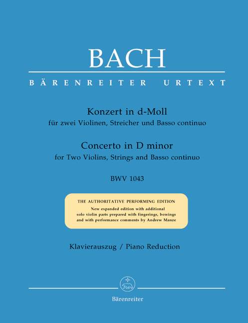 Anderes Coverbild Konzert für zwei Violinen, Streicher und Basso continuo d-Moll BWV 1043