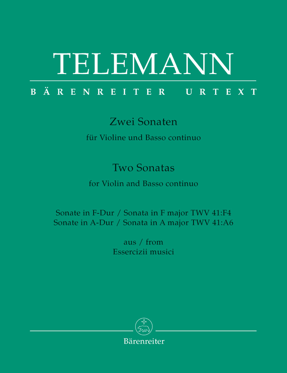Vorderes Coverbild Zwei Sonaten für Violine und Basso continuo