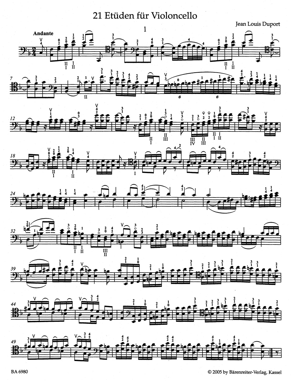 Anderes Coverbild 21 Etüden für Violoncello mit Begleitung eines zweiten Violoncellos (ad libitum)