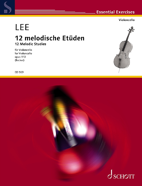 Vorderes Coverbild 12 melodische Etüden op. 113