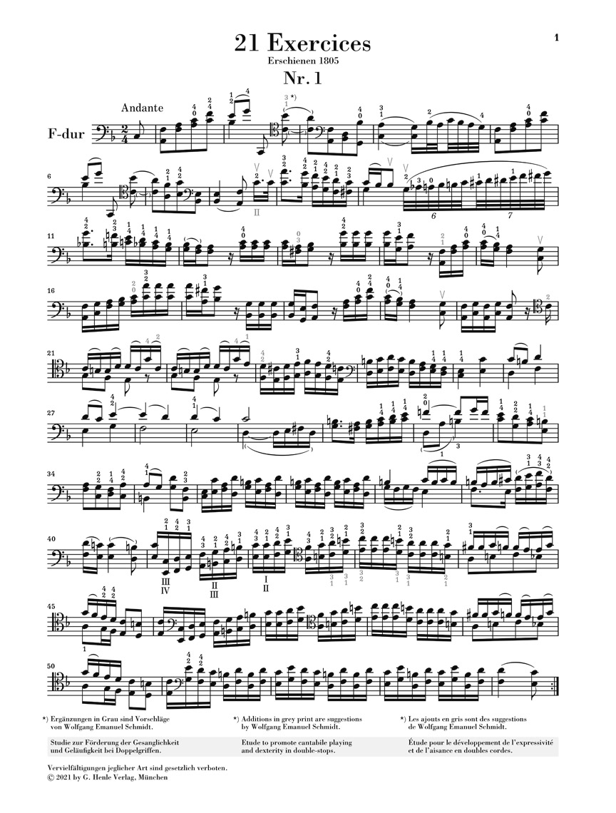 Anderes Coverbild 21 Etüden für Violoncello