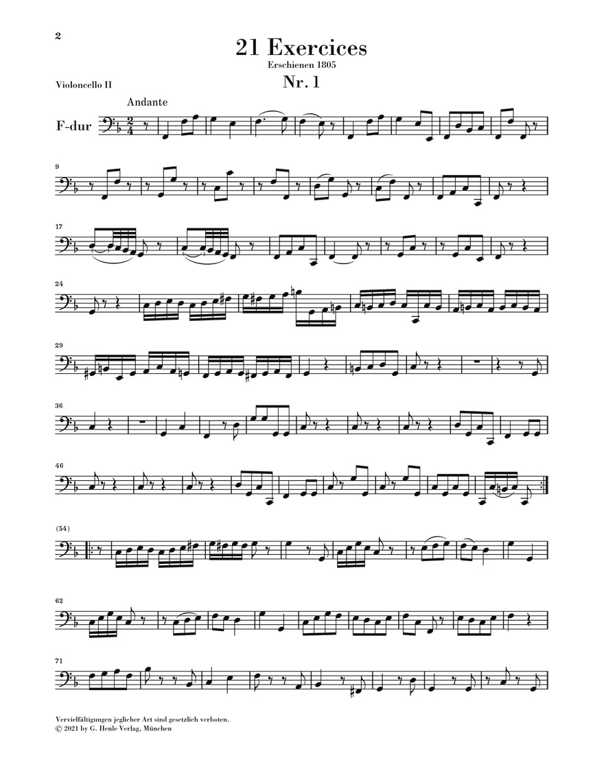 Anderes Coverbild 21 Etüden für Violoncello