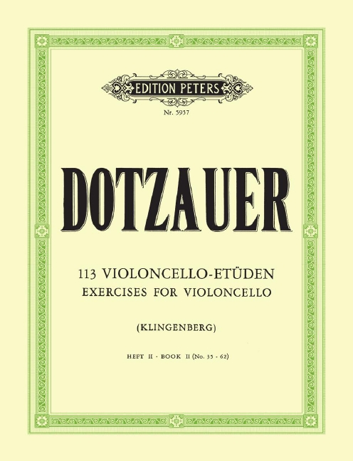 Vorderes Coverbild 113 Violoncello-Etüden - Heft 2