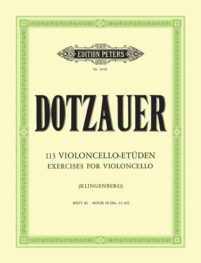 Vorderes Coverbild 113 Violoncello-Etüden - Heft 3: Nr. 63 - 85
