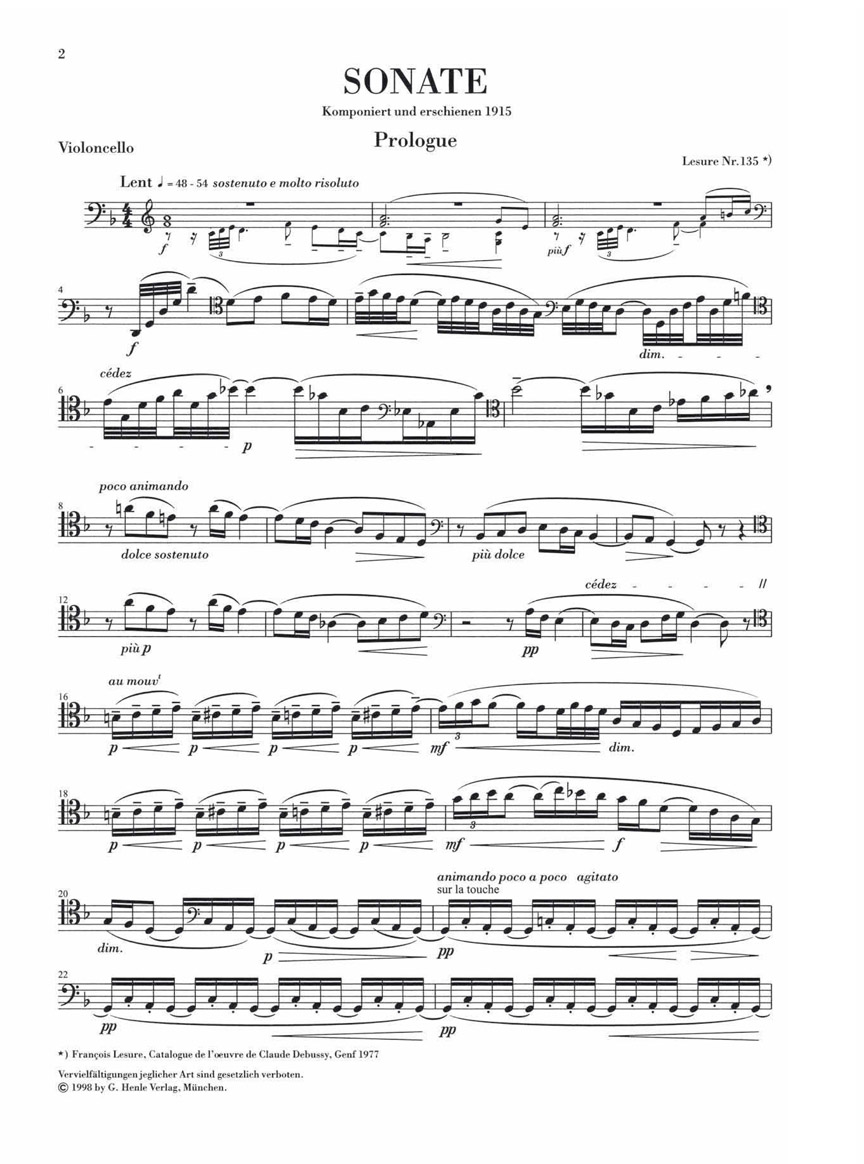 Anderes Coverbild Sonate für Violoncello und Klavier d-moll