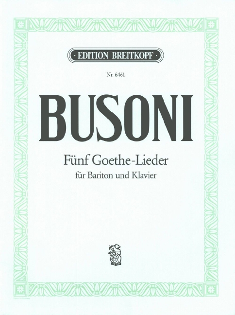 Anderes Coverbild Fünf Goethelieder