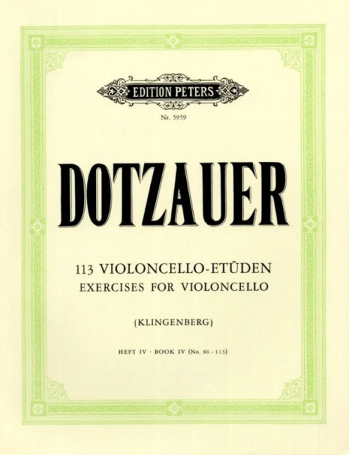Vorderes Coverbild 113 Violoncello-Etüden - Heft 4