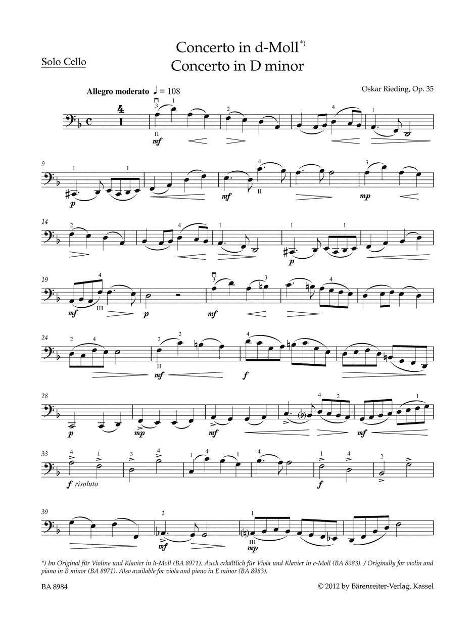 Anderes Coverbild Concerto h-Moll op. 35