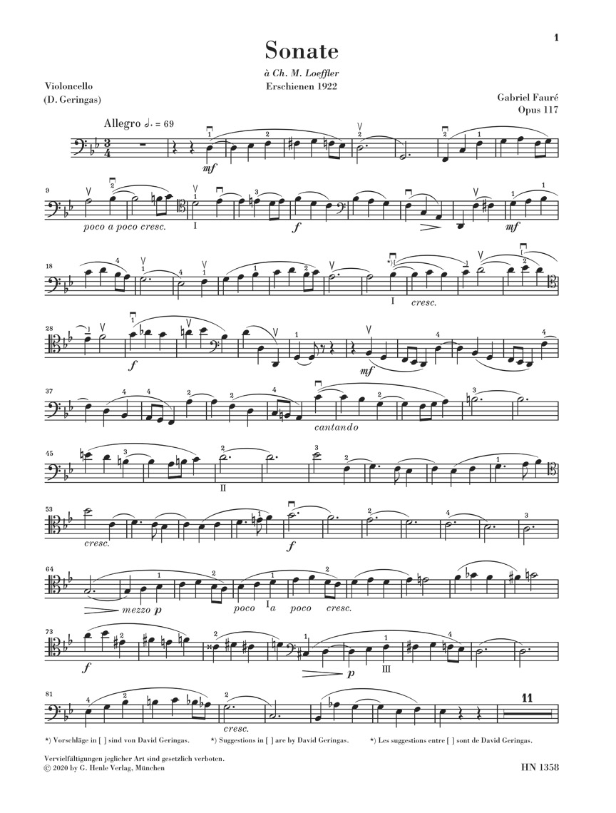 Anderes Coverbild Sonate Nr. 2 g-moll op. 117 für Violoncello und Klavier