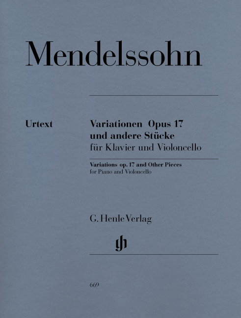 Vorderes Coverbild Variationen op. 17 und andere Stücke für Violoncello und Klavier