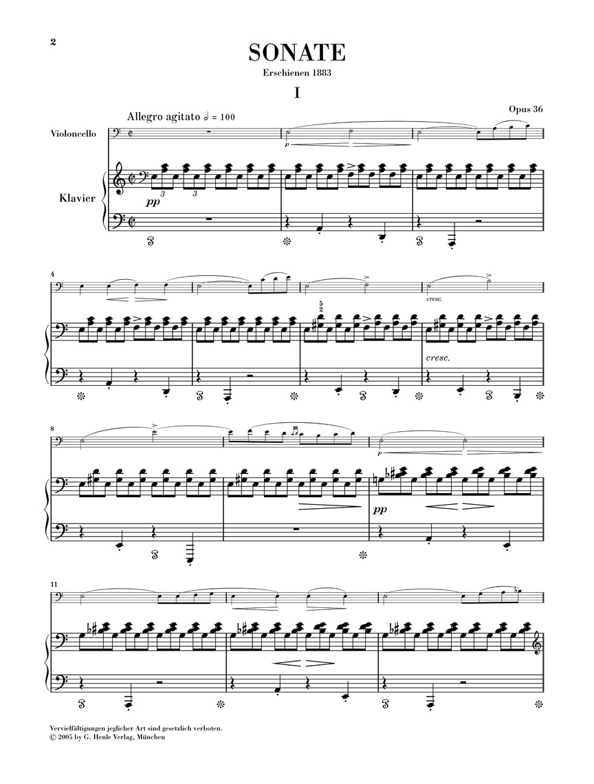 Anderes Coverbild Sonate a-moll op. 36 und andere Werke für Klavier und Violoncello