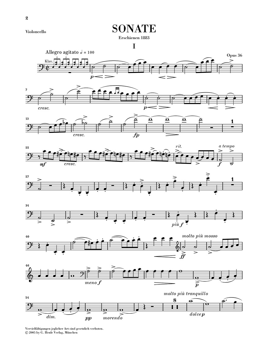 Anderes Coverbild Sonate a-moll op. 36 und andere Werke für Klavier und Violoncello