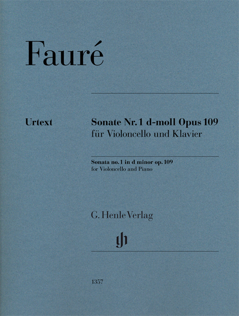 Vorderes Coverbild Sonate Nr. 1 d-moll op. 109 für Violoncello und Klavier