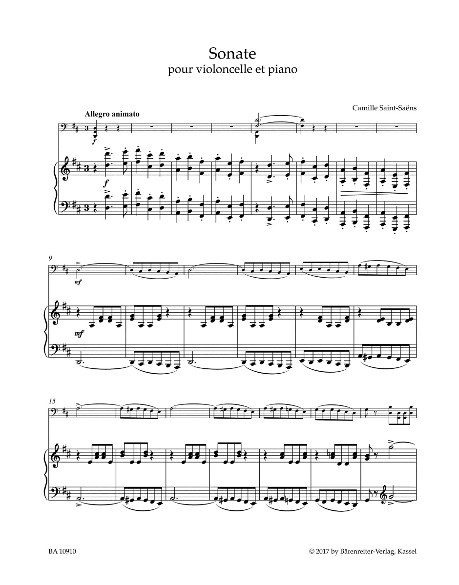 Anderes Coverbild Sonate für Violoncello und Klavier D-Dur