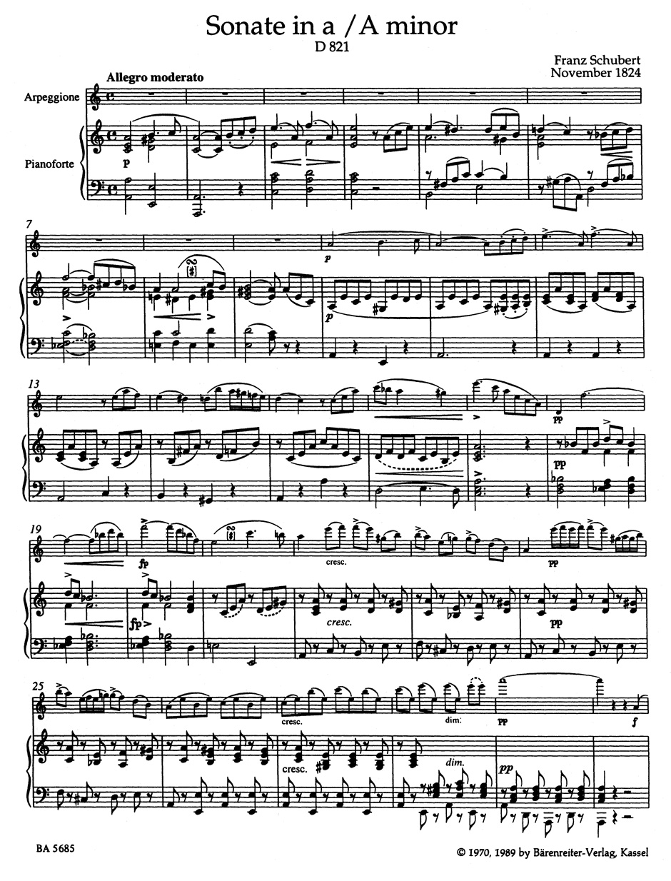 Anderes Coverbild Sonate a-Moll D 821 "Arpeggione"