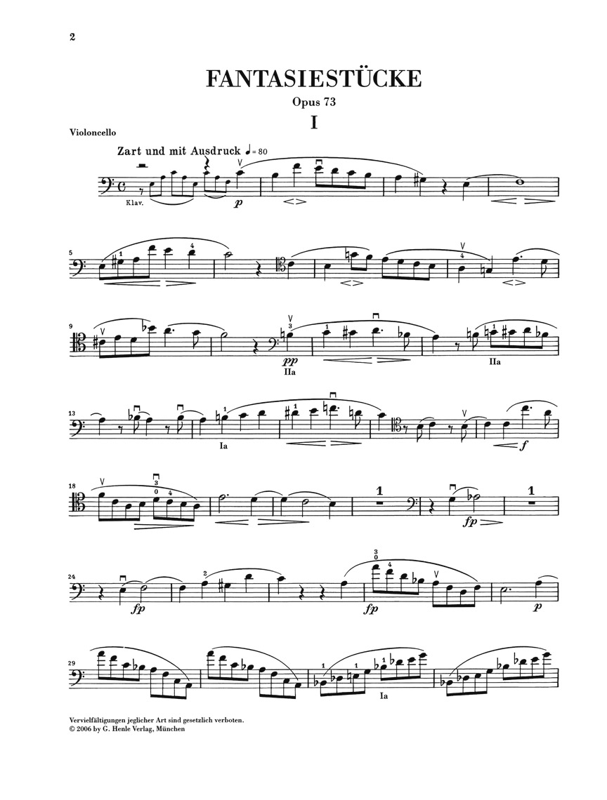 Anderes Coverbild Fantasiestücke op. 73 für Klavier und Klarinette (Violine, Violoncello)