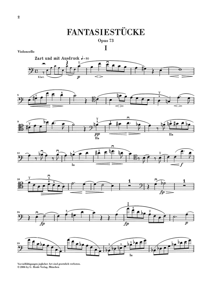 Anderes Coverbild Fantasiestücke op. 73 für Klavier und Klarinette (Violine, Violoncello)