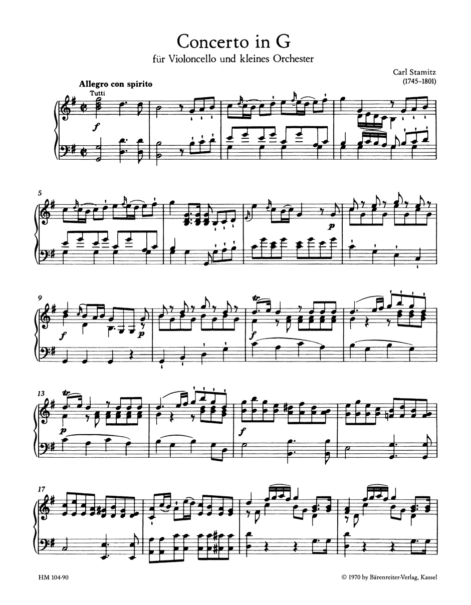 Anderes Coverbild Konzert für Violoncello und Orchester Nr. 1 G-Dur