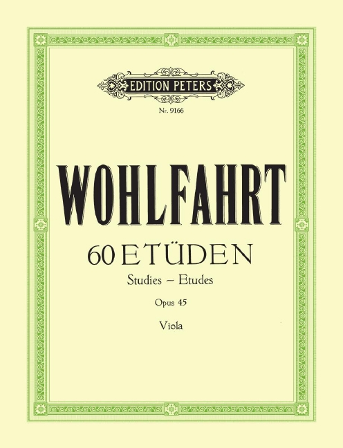 Vorderes Coverbild 60 Etüden für Violine solo für Viola bearbeitet op. 45