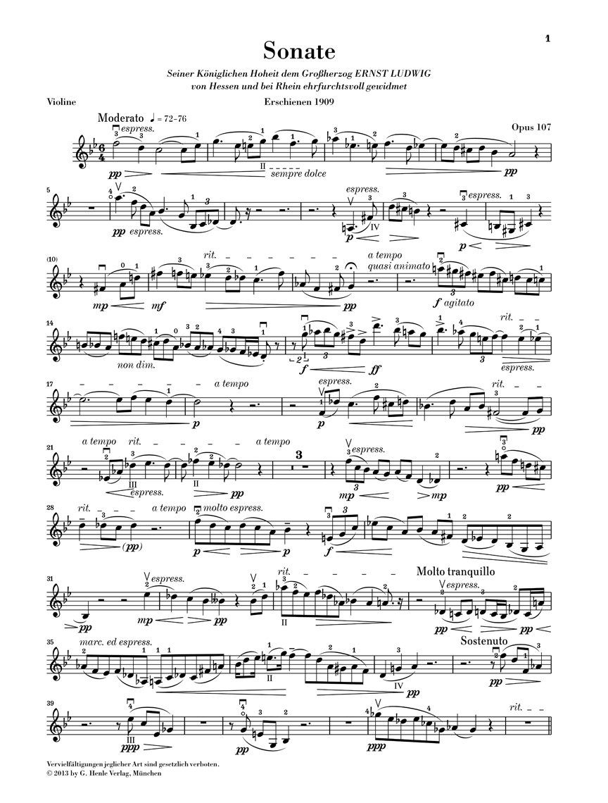 Anderes Coverbild Klarinettensonate Opus 107
