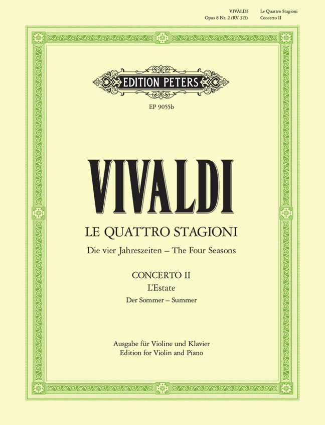Vorderes Coverbild Die vier Jahreszeiten: Konzert für Violine, Streicher und Basso continuo g-Moll op. 8 Nr. 2 RV 315 "Der Sommer"