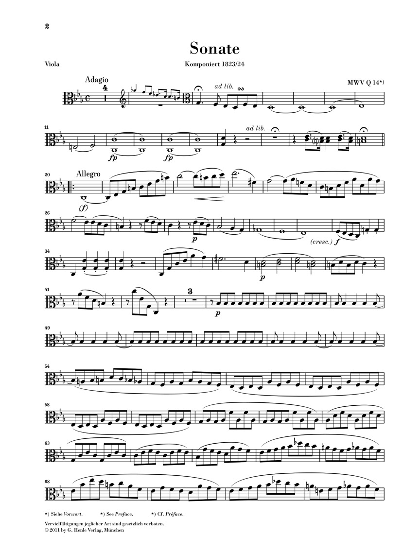 Anderes Coverbild Sonate c-moll für Viola und Klavier
