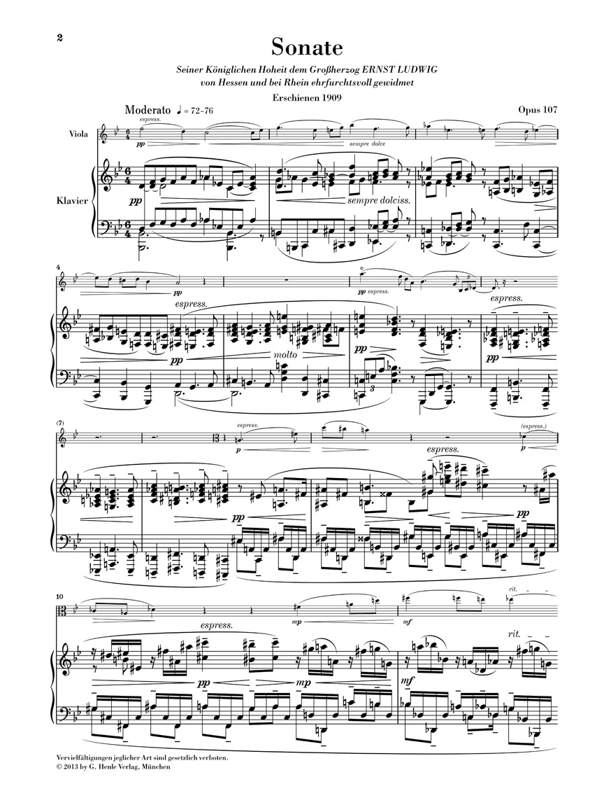 Anderes Coverbild Klarinettensonate op. 107
