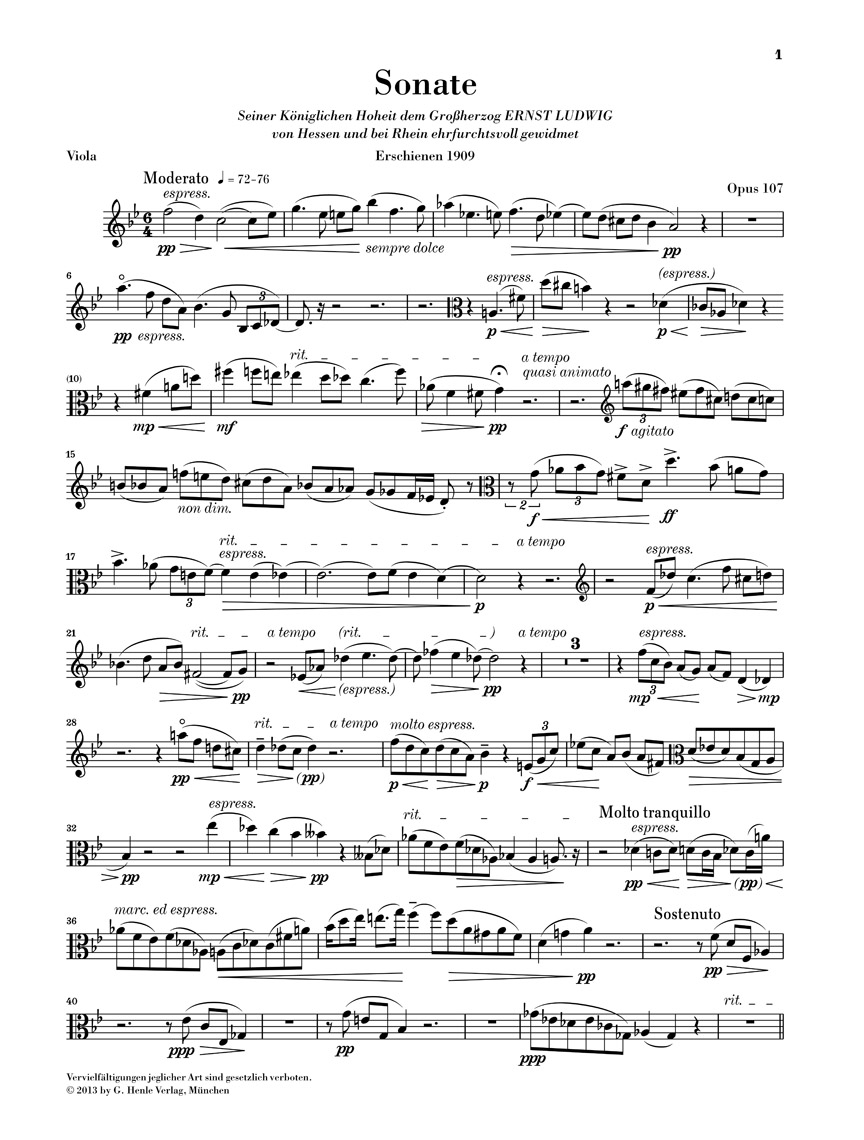 Anderes Coverbild Klarinettensonate op. 107