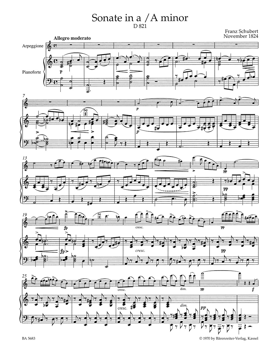 Anderes Coverbild Sonate a-Moll D 821 "Arpeggione"