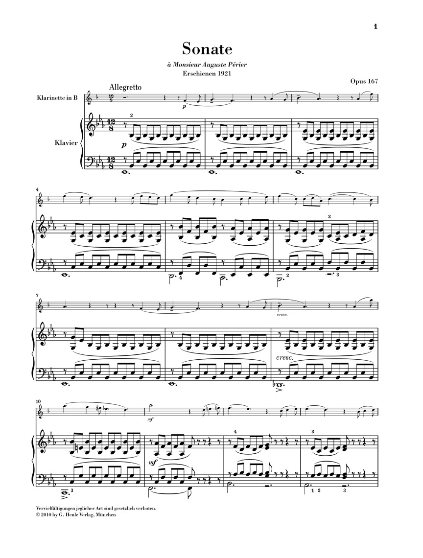 Anderes Coverbild Klarinettensonate op. 167