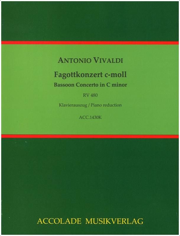Vorderes Coverbild Konzert für Fagott, Streicher und continuo c-Moll RV 480