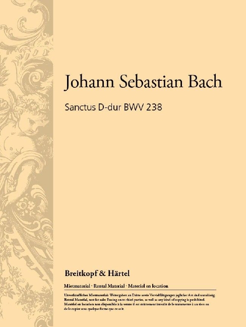 Anderes Coverbild Sanctus D-dur BWV 238