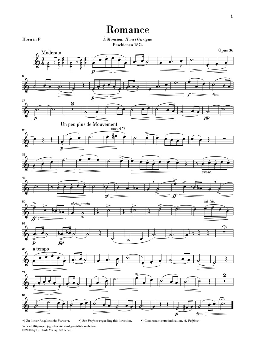 Anderes Coverbild Romanzen für Horn und Klavier