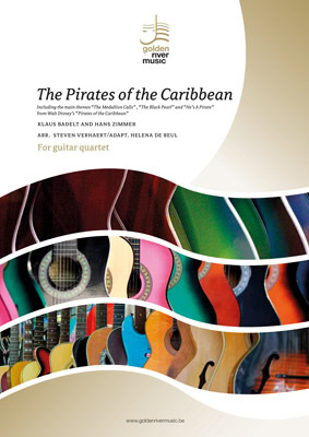 Vorderes Coverbild The Pirates of the Caribbean – guitar quartet