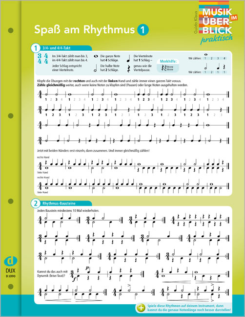 Vorderes Coverbild Spaß am Rhythmus 1 "Musik im Überblick"