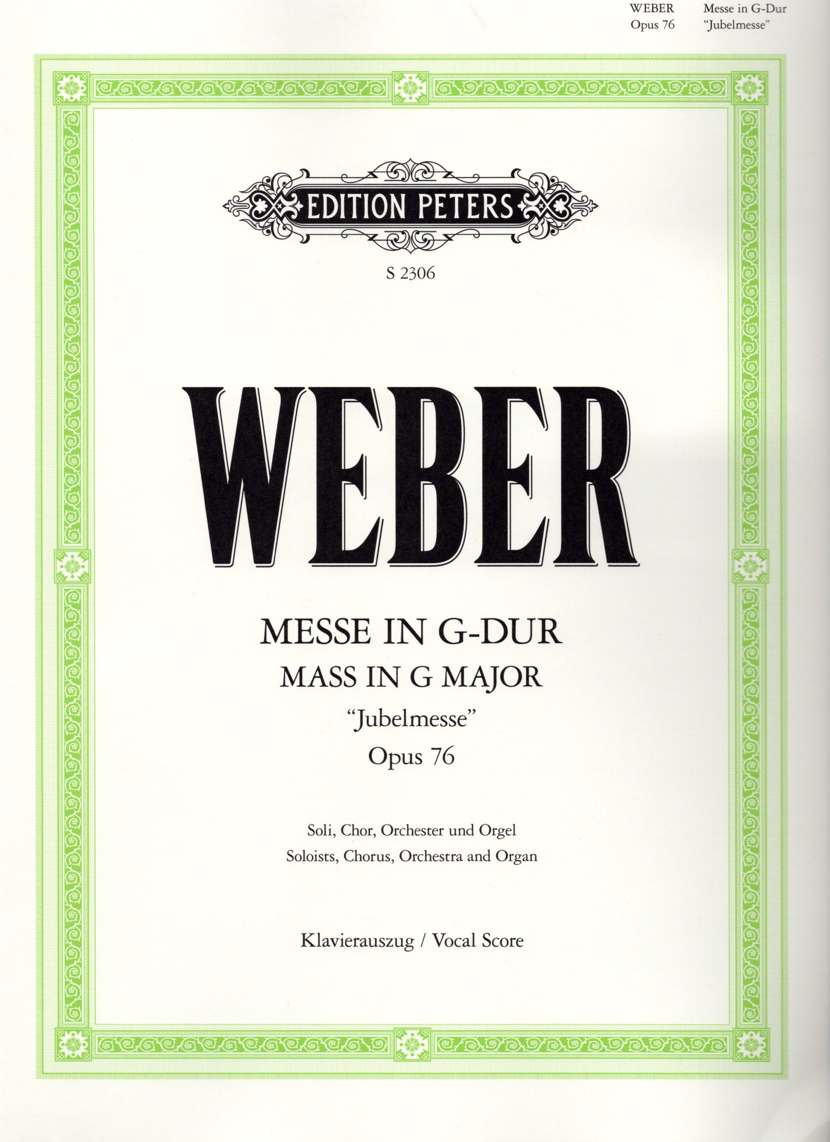 Vorderes Coverbild Messe in G-Dur op. 76