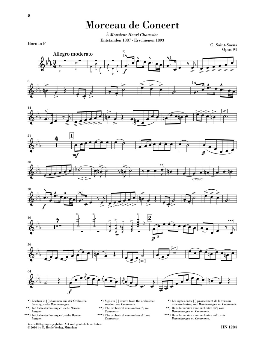 Anderes Coverbild Morceau de concert op. 94