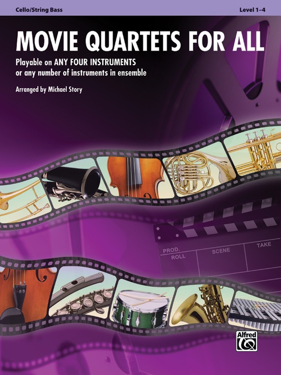 Vorderes Coverbild Movie Quartets for All - Cello / String Bass